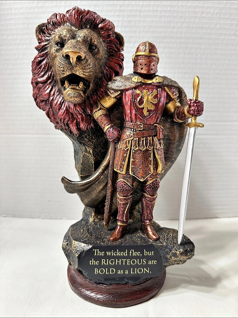 Bradford Exchange Formidable Righteousness Defender of The Lord Knight & Lion